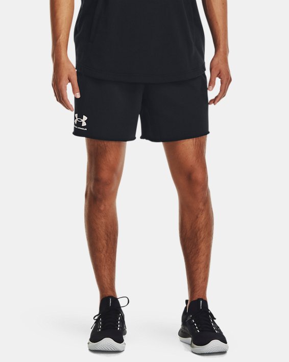 Men's UA Rival Terry 6" Shorts in Black image number 0